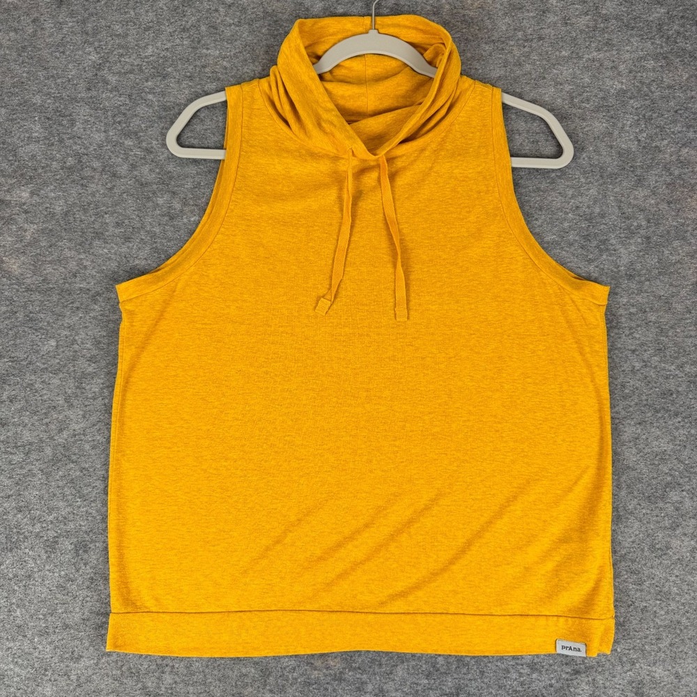 prAna Cozy Up Barmsee Tank Hooded Yellow Womens Small S